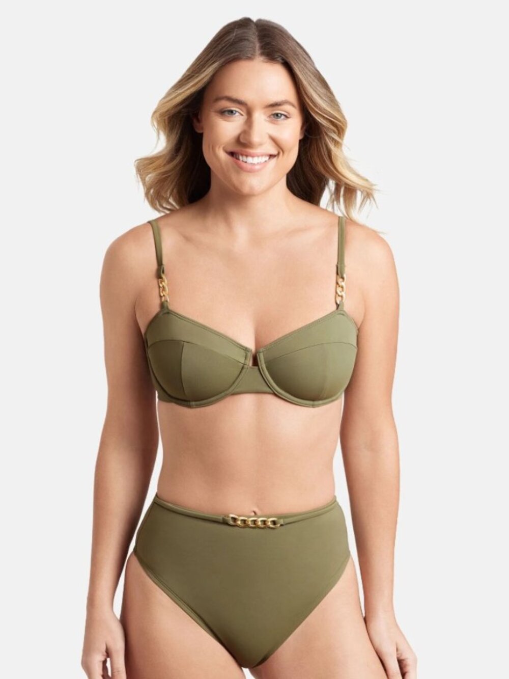 NEW Sofia by Sofia Vergara Women's Balconette Underwire Medium (8/10) Olive Bra